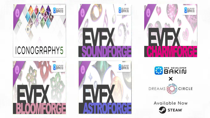 5 EVFX DLC Packs Released: Iconography 5, Soundforge, Charmforge, Bloomforge & Astroforge